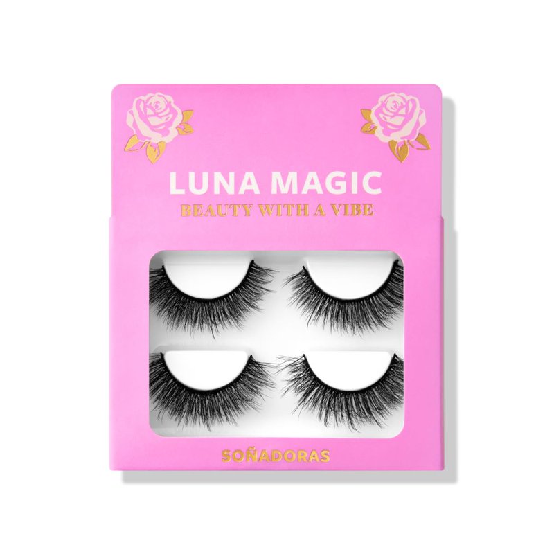 Faux Mink False Eyelashes - Lightweight Synthetic Vegan Lashes, 2 Pair
