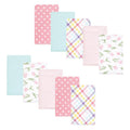Flannel Burp Cloths Set - 10 Pack, Blossom Tulip