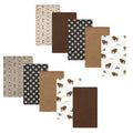 Flannel Burp Cloths Set - 10 Pack, Buffalo Pattern