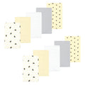 Flannel Burp Cloths 10-Pack - Golden Bees Design