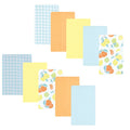 Flannel Burp Cloths Set - 10pk, Soft Cotton Blend, Pastel Citrus