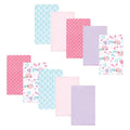 Flannel Burp Cloths Set - 10pk Purple Mermaid for Babies