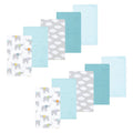 Flannel Burp Cloths 10-Pack - Soft Elephant Design