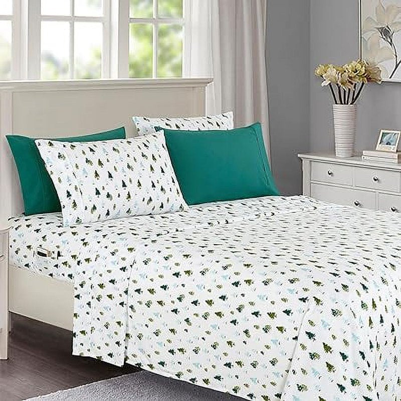 Full Twill Tree 6-Piece Bedding Set - Wrinkle & Fade Resistant Comfort
