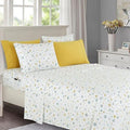 Queen Snowflake Microfiber Bed Sheets Set - Soft Wrinkle-Resistant Bedding