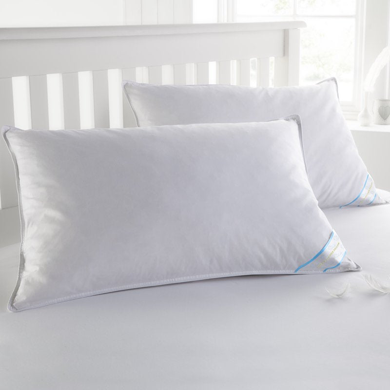 Luxury Down and Feather King Bed Pillow Set - 2 Pack