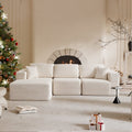 104" Modular Sofa - Zero-Assembly Corduroy Sleeper for Small Spaces