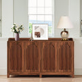 57-Inch Farmhouse Sideboard Buffet Cabinet with Shutter Doors
