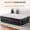 Queen Air Mattress with Built-In Pump - 18 Inch Double Height Inflatable Bed