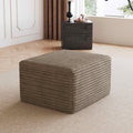 Modular Plush Corduroy Ottoman - No Assembly Required