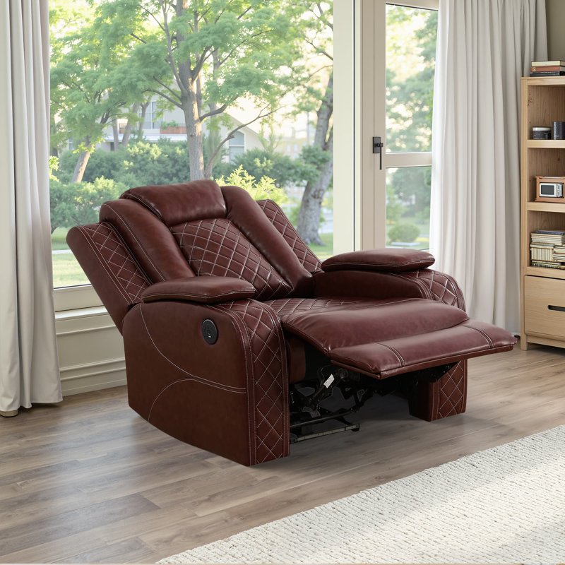 Electric Recliner Chair with USB Charging & Adjustable Backrest