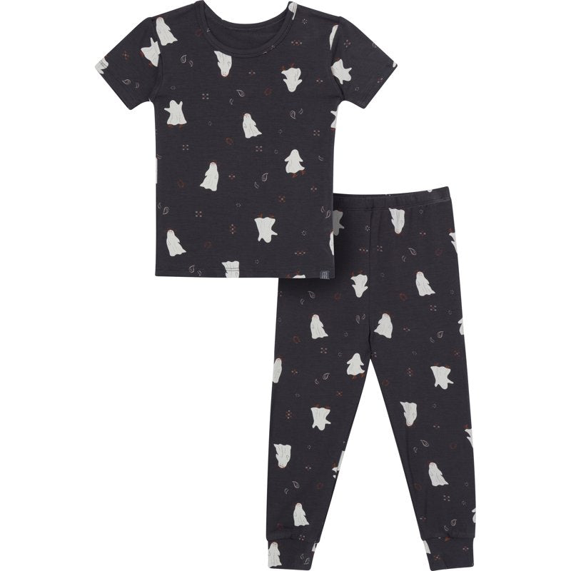 Halloween Pajama Set for Kids - 2-Piece Short Sleeve Sleepwear, Black, 18 Months