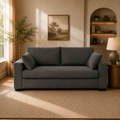 79" Loveseat Couch - Comfy Upholstered Sofa with Pillows, Gray