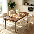 Velvet Dining Chairs Set of 4 with Metal Legs - Beige