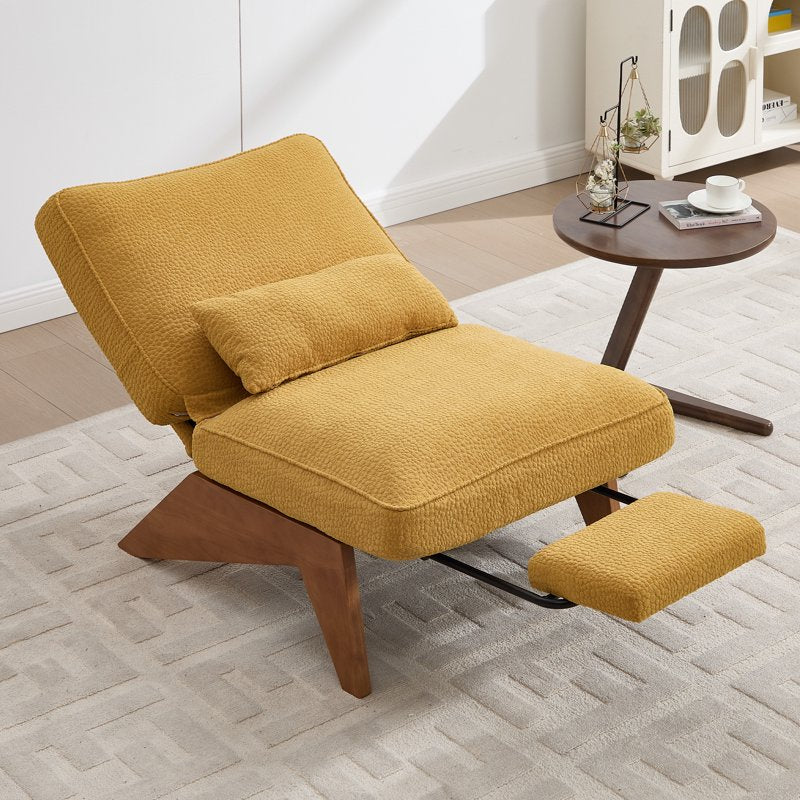 Modern Adjustable Lounge Chair with Footrest - Multiple Colors