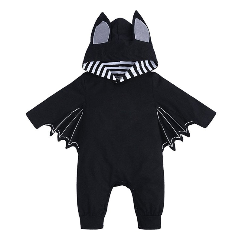 Baby Halloween Outfit Romper for 3-6 Months - Black Bat Costume