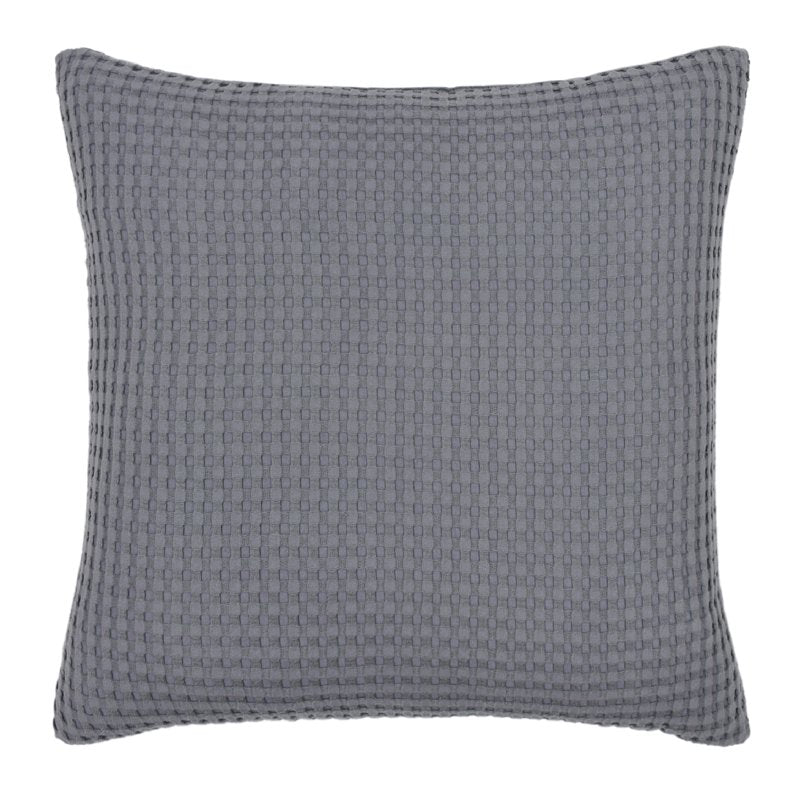 Gray Waffle Knit Decorative Pillow 18x18 Inch - Mainstays