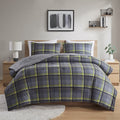 Western Plaid Comforter Set - Full/Queen, Green, 3-Piece Bedding Set with Shams