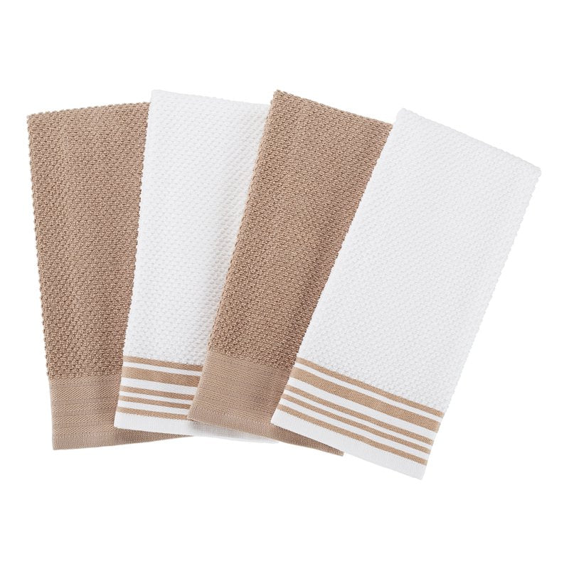 Woven Kitchen Towel Set - 4-Pack 16"x26" Brown