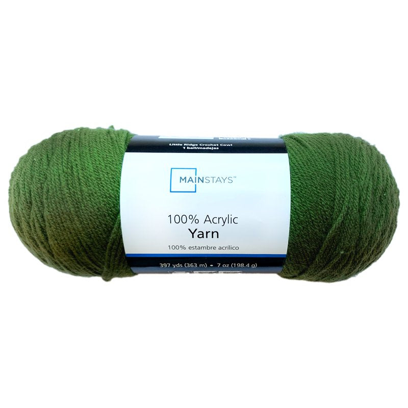 Sea Turtle Green Acrylic Yarn - Medium Weight, 397 Yards, Knitting & Crocheting