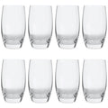 18 Ounce Glass Drinkware Set - 8 Retro Glasses for Entertaining