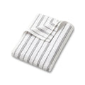 Mainstays White Striped Bath Towel - Soft 100% Cotton, Absorbent 27x52 Inches - Machine Washable