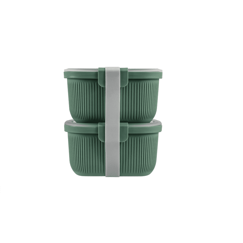 Airtight Bento Snack Container - 19 oz Rectangular, Green
