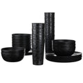 30-Piece Halloween Dancing Bats Dinnerware Set - Black
