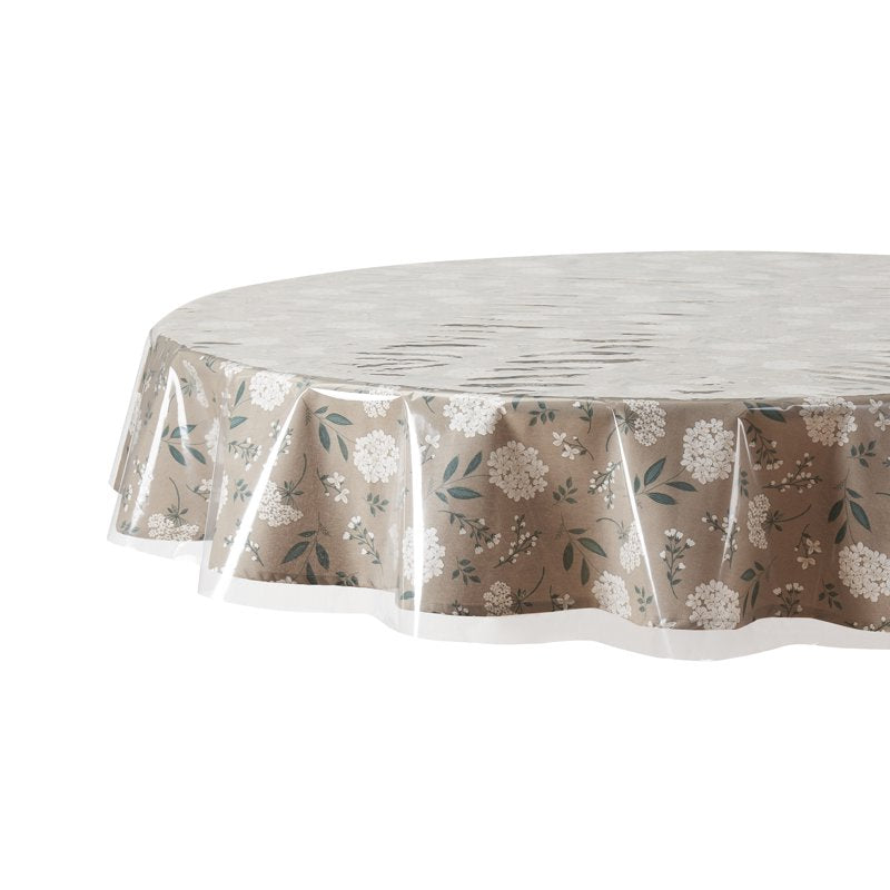 PEVA Clear Table Protector - 70 Inch Round for Indoor & Outdoor
