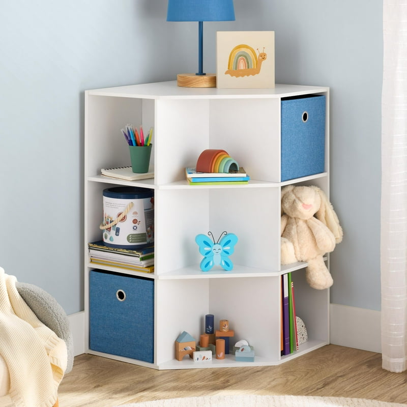 Corner Cube Storage Organizer Bookcase - 9 Shelves