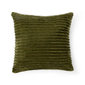 Winter Chalet Corduroy Decorative Pillow 18x18 - Rustic Velvet Throw Cushion