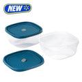 Large Square Food Storage Container Set - 14 Cups, 2 Containers & Lids