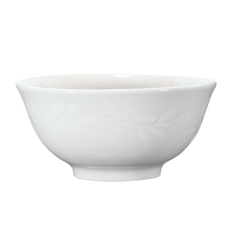 6-Inch Emelie White Stoneware Cereal Bowl - Versatile Kitchen Serveware