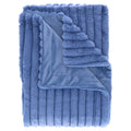 Mainstays Blue Jewel Faux Fur Channel Blanket - King Size, Reversible