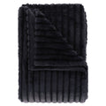 King Faux Fur Blanket with Channel Texture - Greystone, 102 x 90 in - Reversible Plush Throw