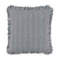 Gray Herringbone Decorative Pillow Set - 20x20 Inch, 2-Piece Cotton Cover