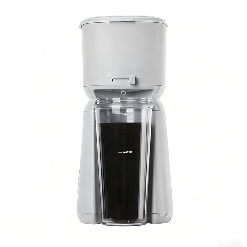 Single Serve Iced and Hot Coffee Maker with Travel Tumbler - Soft Silver