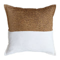 Decorative Square Throw Pillow 18x18 Brown Two-Tone Polyester Cotton
