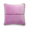 Lilac Bloom Velvet Decorative Pillow Cover 18x18 with Faux Leather Trim - Mainstays