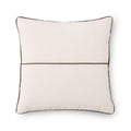 Mainstays Vanilla Dream Velvet Decorative Pillow Cover 18x18 with Faux Leather Trim - Variation of THIS listing