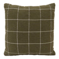 Olive Windowpane Throw Pillow 18x18 Decorative Cushion for Home