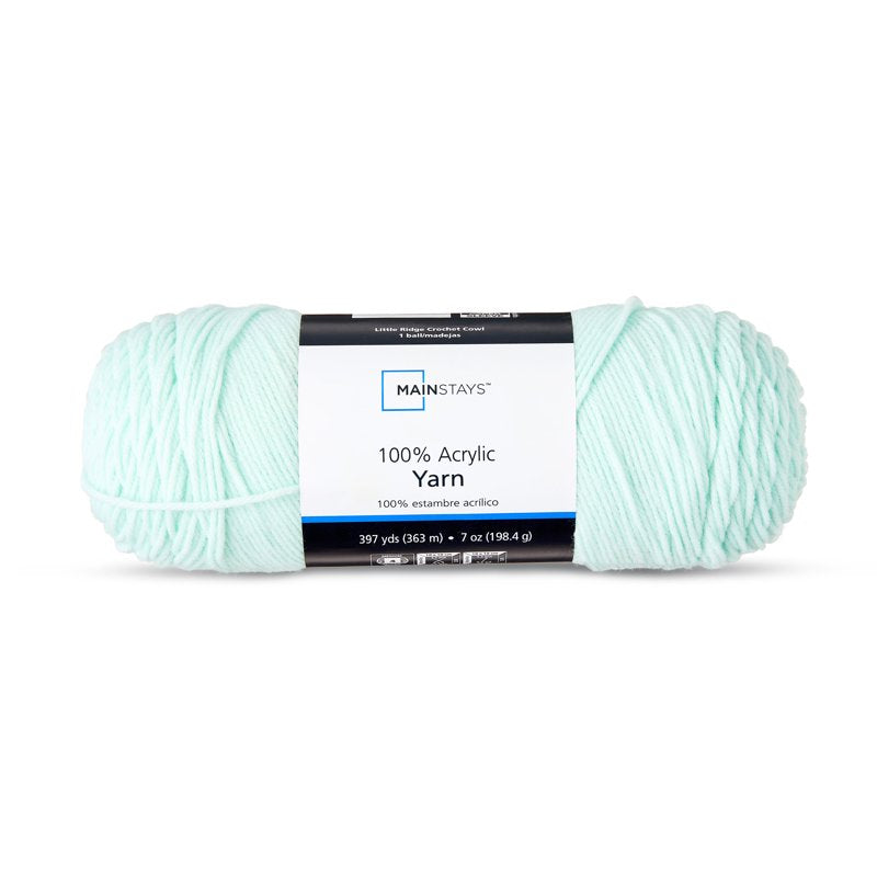 Medium Acrylic Yarn - Aqua Inlet, 7oz, Soft Durable Craft Yarn for Knitting & Crocheting