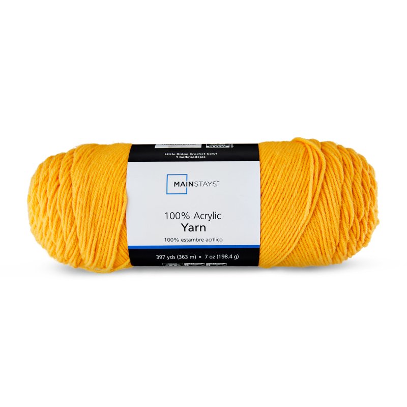 Medium Acrylic Yarn - Golden Glow, 7 oz, 397 yd for Knitting & Crochet