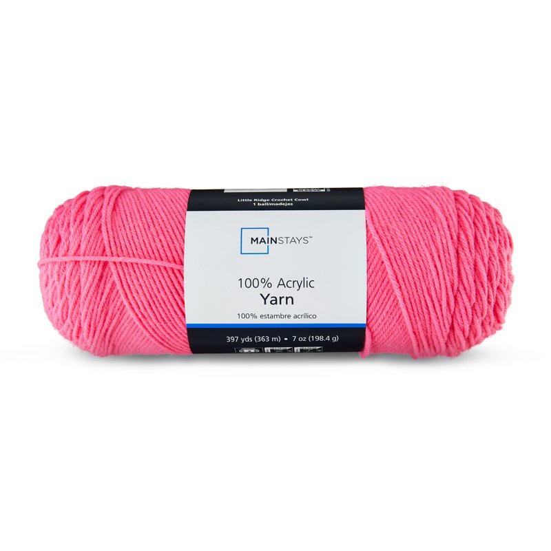 Medium Acrylic Yarn for Knitting & Crochet - Pink Coat, 7 oz