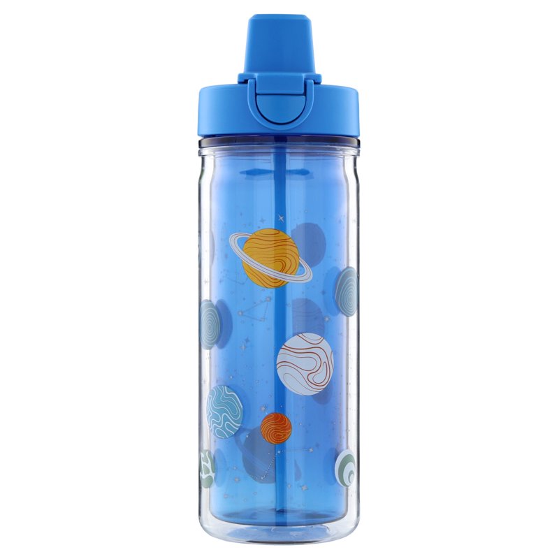 14 oz Multicolor Outer Space Tritan Double-Wall Insulated Water Bottle - Space