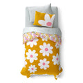 Kids Daisy Reversible Comforter Set with Sheets - Twin Bed, 5 Pieces