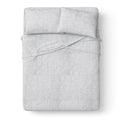 Kids Full Gray Cotton Percale Bed Sheet Set - 4 Pieces