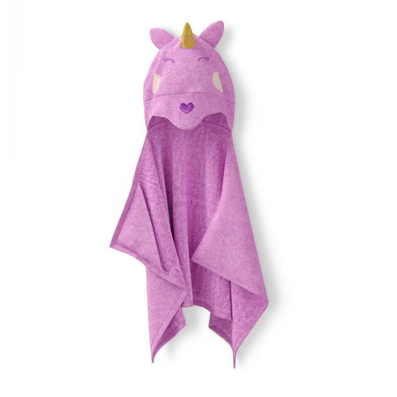 Kids Hooded Cotton Terry Bath Towel - Unicorn - 25 x 50 Inches