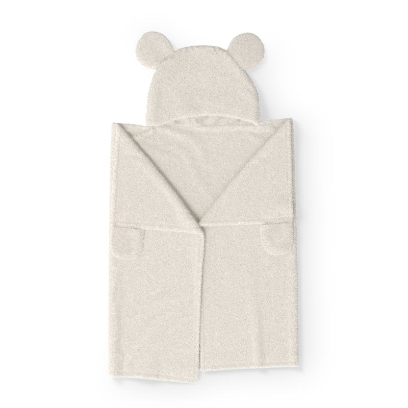 Kids Hooded Plush Throw Blanket - White Bear, 50x40 Inches - Cozy & Lightweight