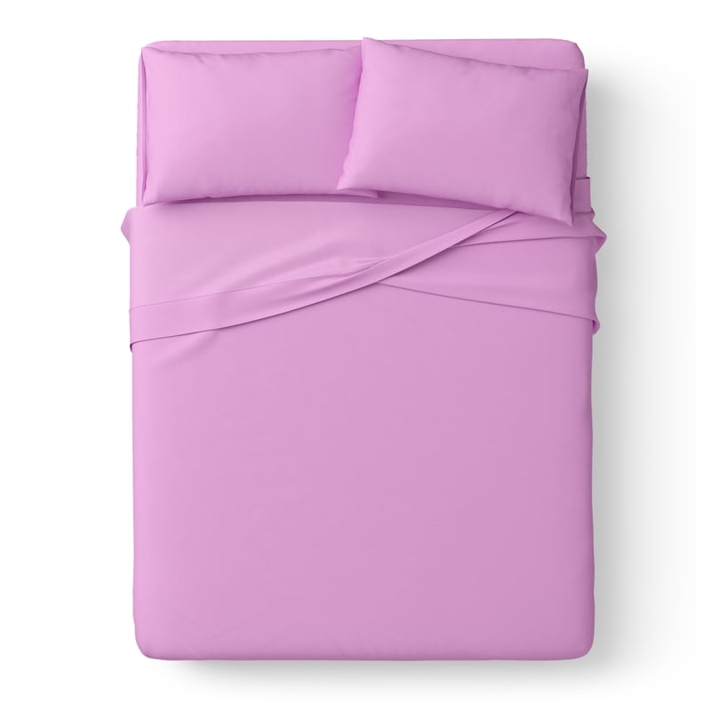 Kids Microfiber Bed Sheet Set Queen Vibrant Orchid 4 Pieces